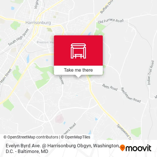 Evelyn Byrd Ave. @ Harrisonburg Obgyn map