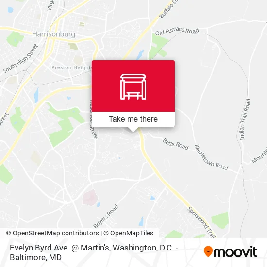 Evelyn Byrd Ave. @ Martin's map