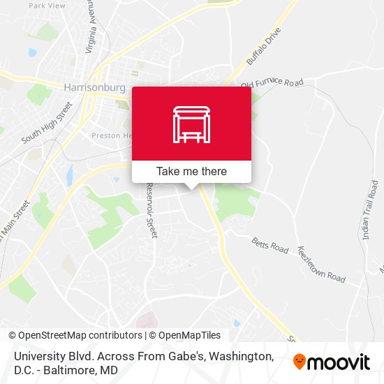University Blvd. Across From Gabe's map