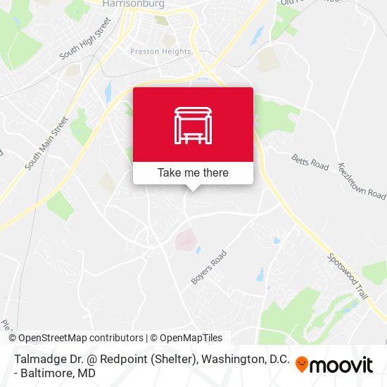 Talmadge Dr. @ Redpoint (Shelter) map