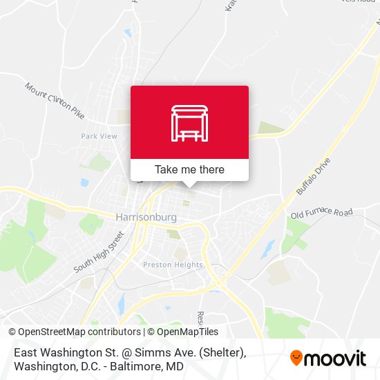 East Washington St. @ Simms Ave. (Shelter) map