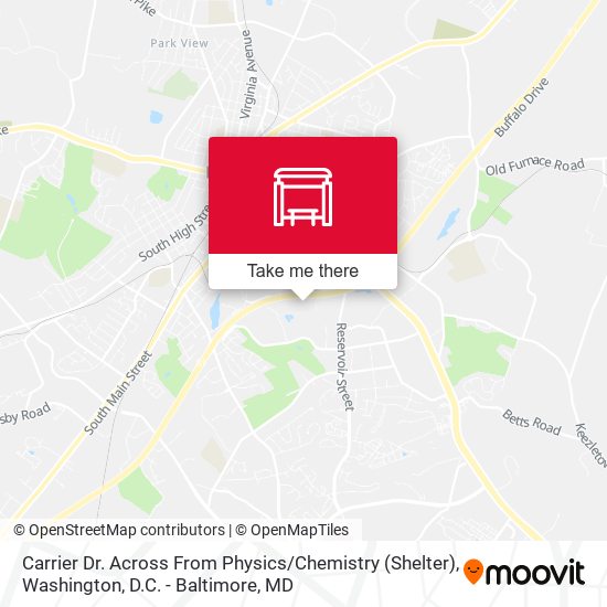 Carrier Dr. Across From Physics / Chemistry (Shelter) map