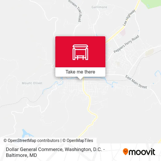 Dollar General Commerce map