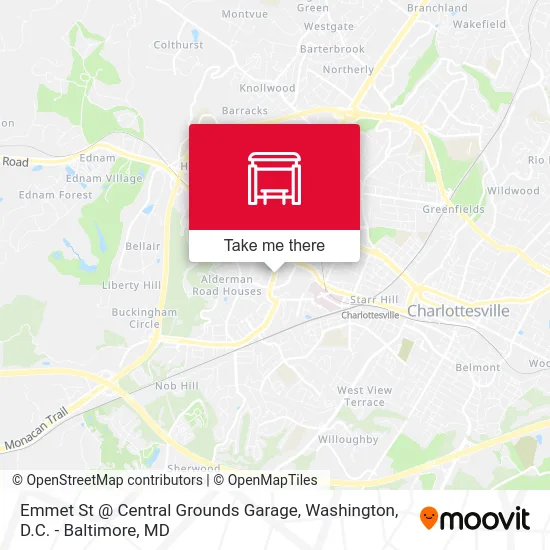 Emmet St @ Central Grounds Garage map