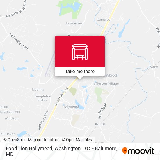 Food Lion Hollymead map