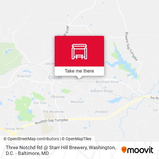 Mapa de Three Notchd Rd @ Starr Hill Brewery
