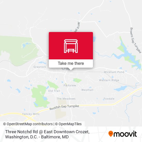 Three Notchd Rd @ East Downtown Crozet map