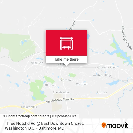 Three Notchd Rd @ East Downtown Crozet map