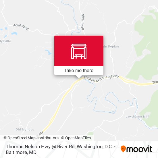 Mapa de Thomas Nelson Hwy @ River Rd