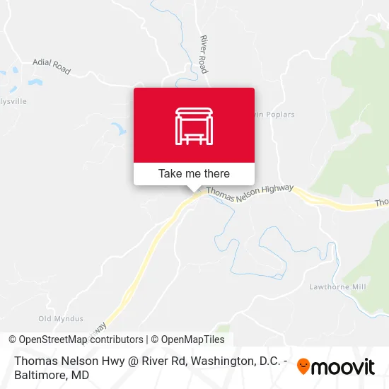 Thomas Nelson Hwy @ River Rd map
