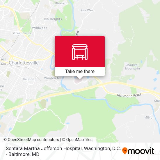 Sentara Martha Jefferson Hospital map