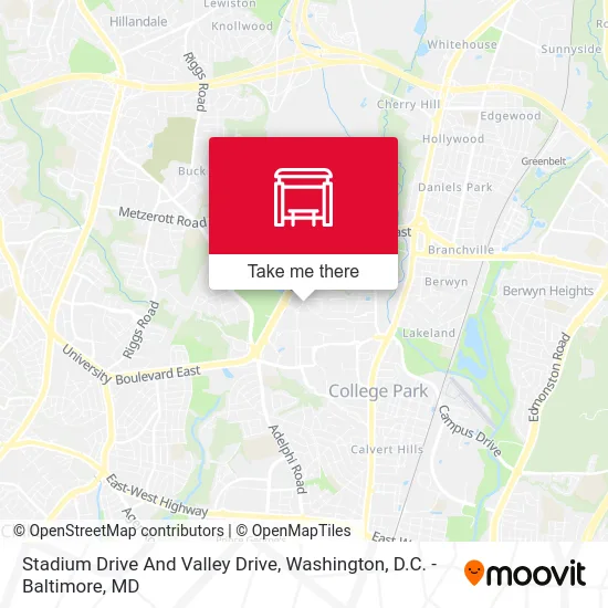 Stadium Drive And Valley Drive map