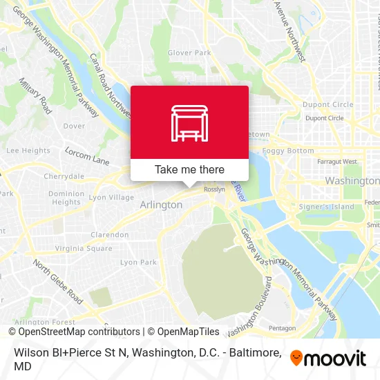 Wilson Bl+Pierce St N map