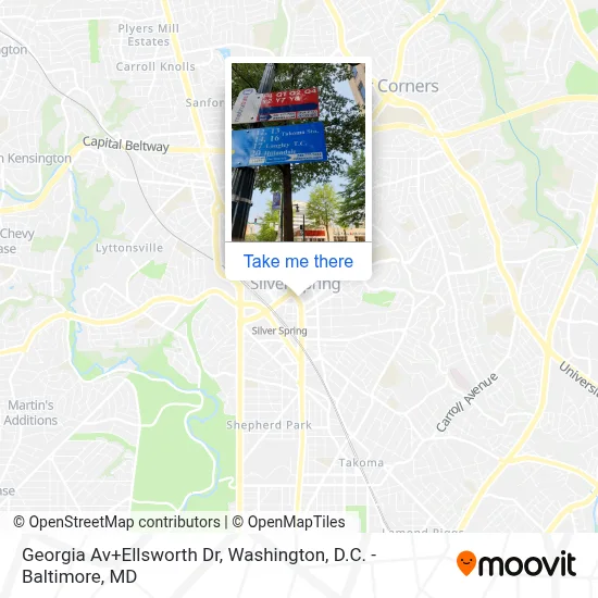 Georgia Av+Ellsworth Dr map