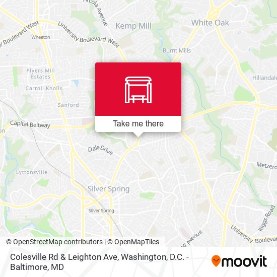 Mapa de Colesville Rd & Leighton Ave