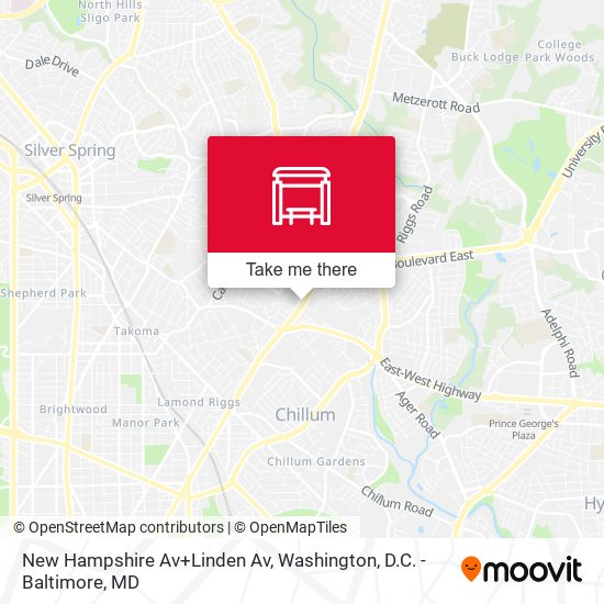 New Hampshire Av+Linden Av map