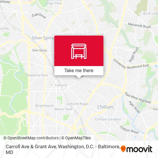 Carroll Ave & Grant Ave map