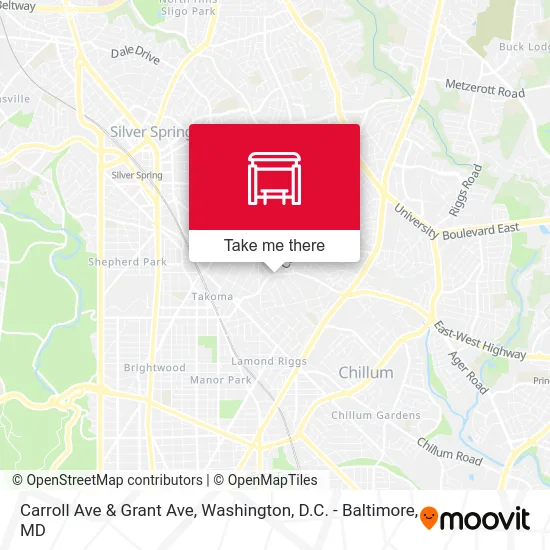 Carroll Ave & Grant Ave map