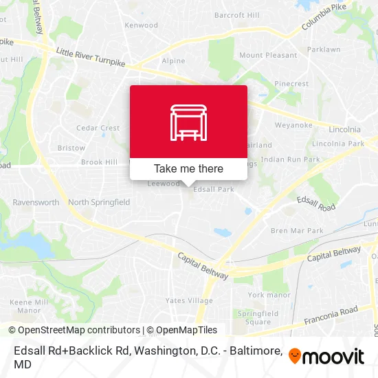 Mapa de Edsall Rd+Backlick Rd