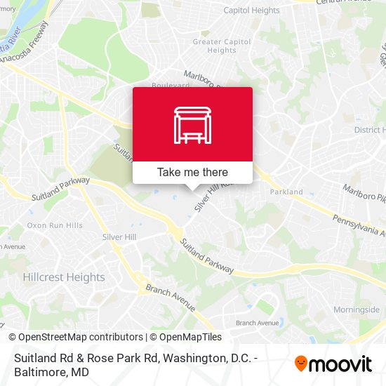 Suitland Rd & Rose Park Rd map