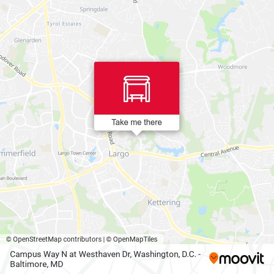 Campus Way N at Westhaven Dr map