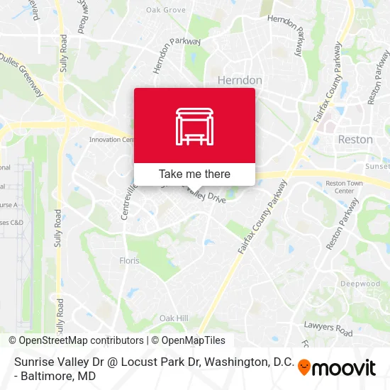 Sunrise Valley Dr @ Locust Park Dr map