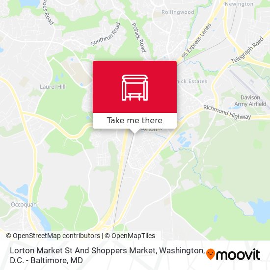 Mapa de Lorton Market St And Shoppers Market