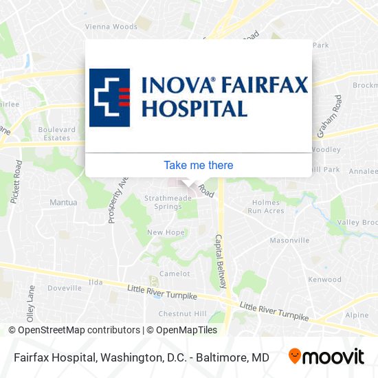 Inova Fairfax Hospital map