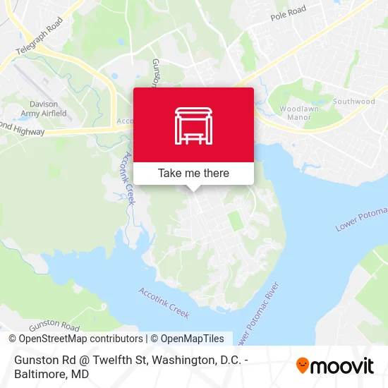 Gunston Rd @ Twelfth St map