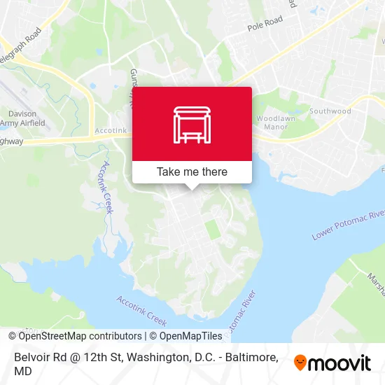 Belvoir Rd @ 12th St map