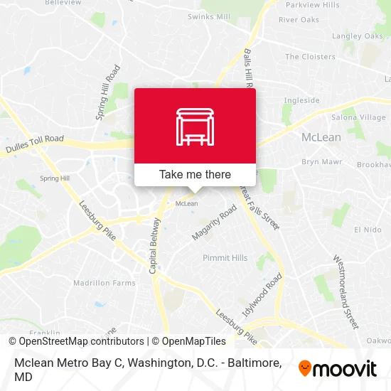 Mapa de Mclean Metro Bay C