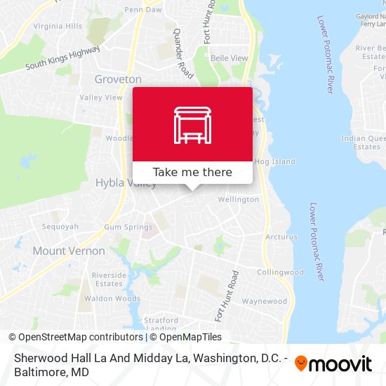 Mapa de Sherwood Hall La And Midday La