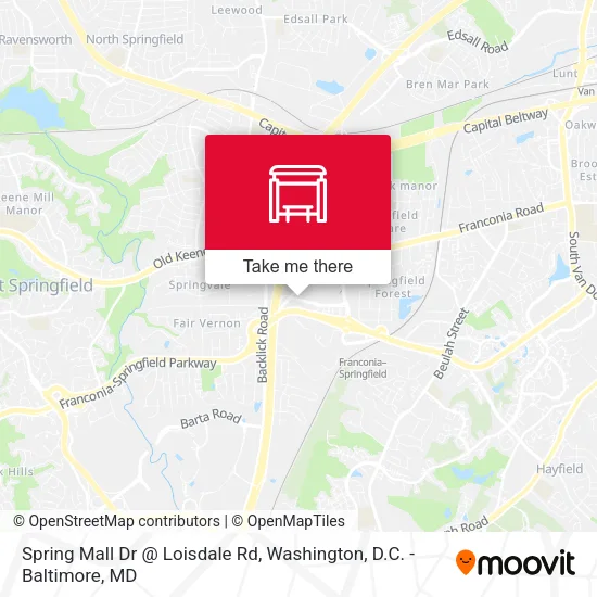 Mapa de Spring Mall Dr @ Loisdale Rd