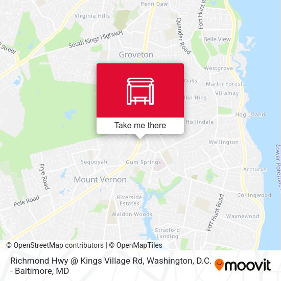 Richmond Hwy @ Kings Village Rd map