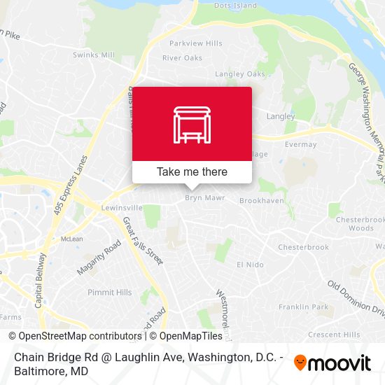 Chain Bridge Rd @ Laughlin Ave map