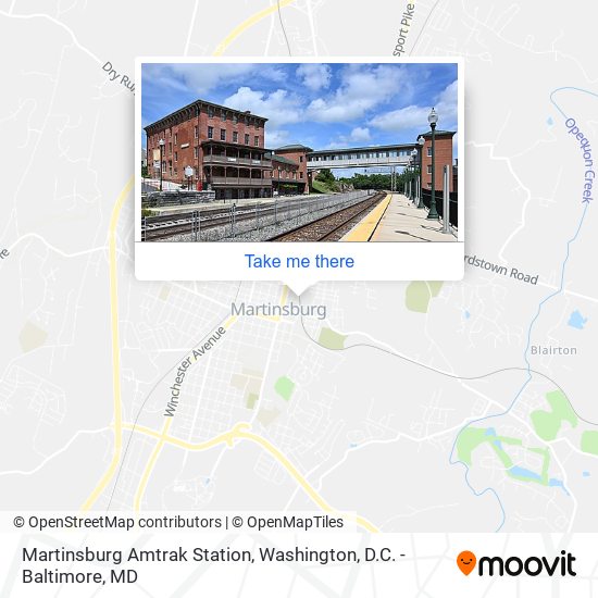 Mapa de Martinsburg Amtrak Station