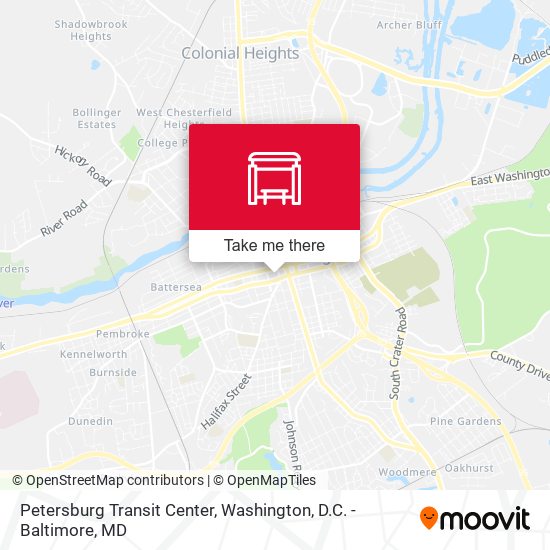 Petersburg Transit Center map