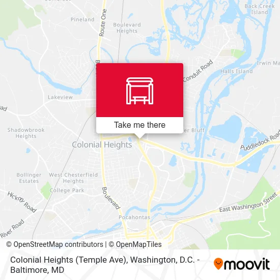 Colonial Heights (Temple Ave) map