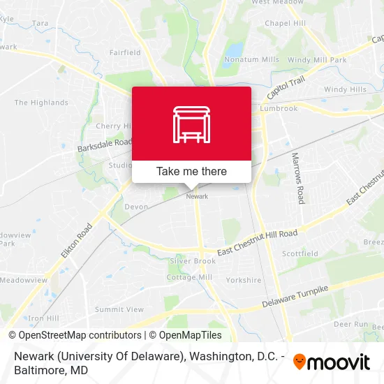 Newark (University Of Delaware) map