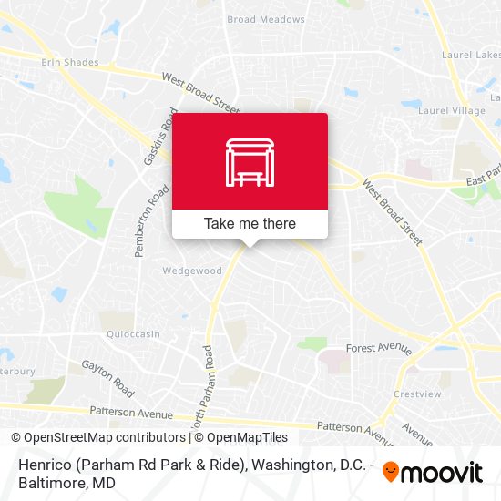 Mapa de Henrico (Parham Rd Park & Ride)