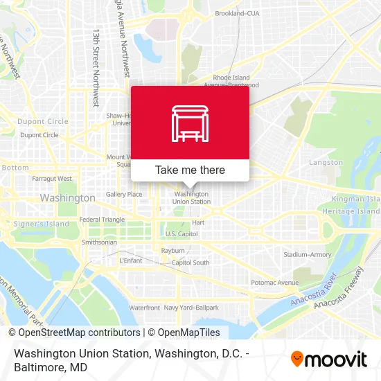 Washington Union Station map