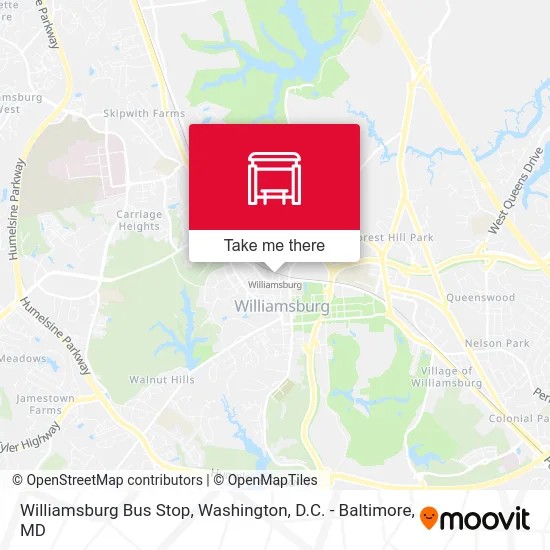 Williamsburg Bus Stop map