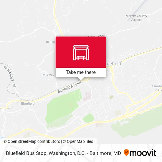 Bluefield Bus Stop map