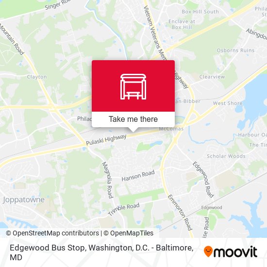 Edgewood Bus Stop map