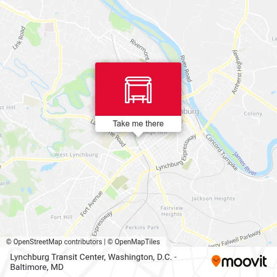 Lynchburg Transit Center map
