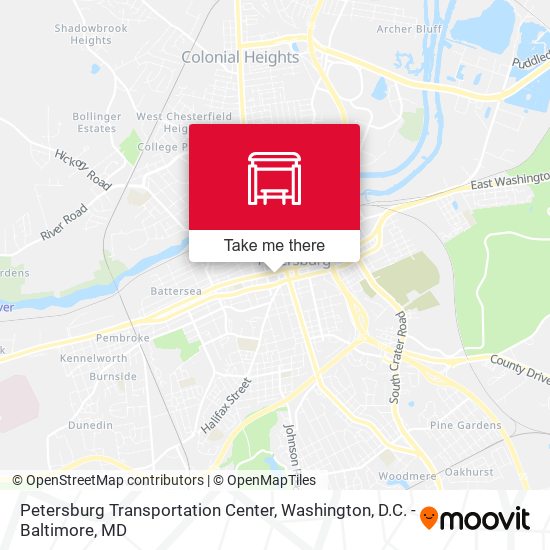 Petersburg Transportation Center map