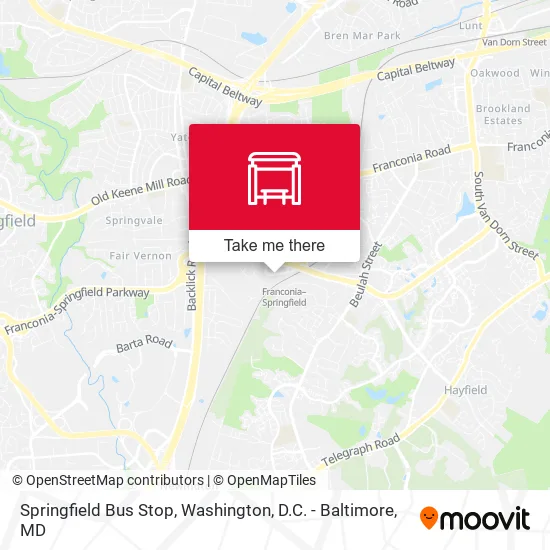Mapa de Springfield Bus Stop