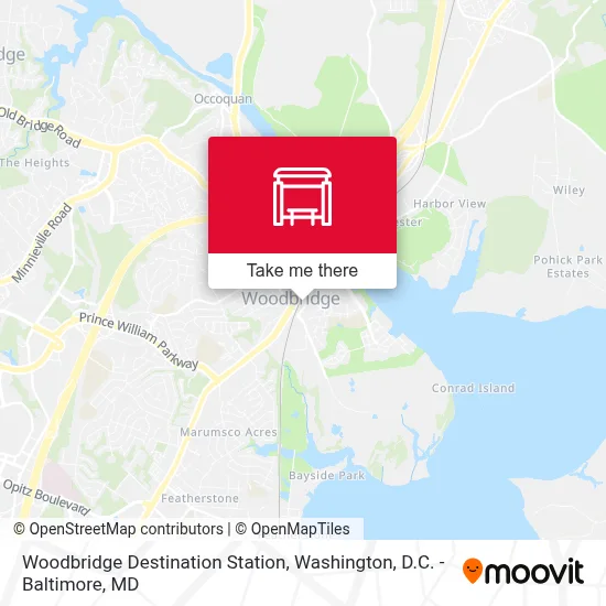 Woodbridge Destination Station map