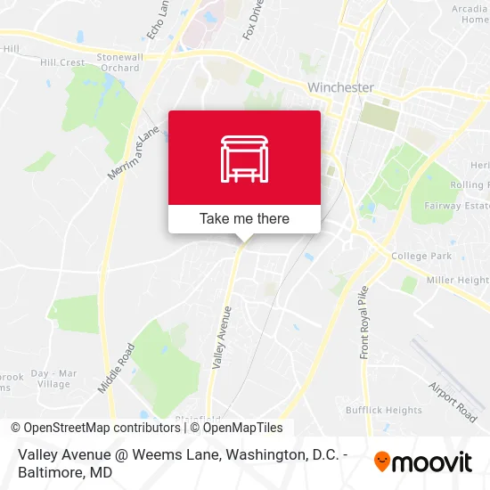 Valley Avenue @ Weems Lane map