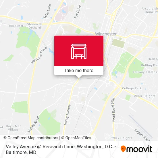 Valley Avenue @ Research Lane map